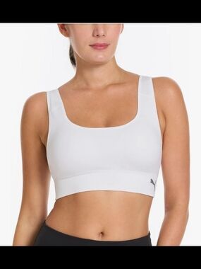 PUMA White Seamless Sports Bra